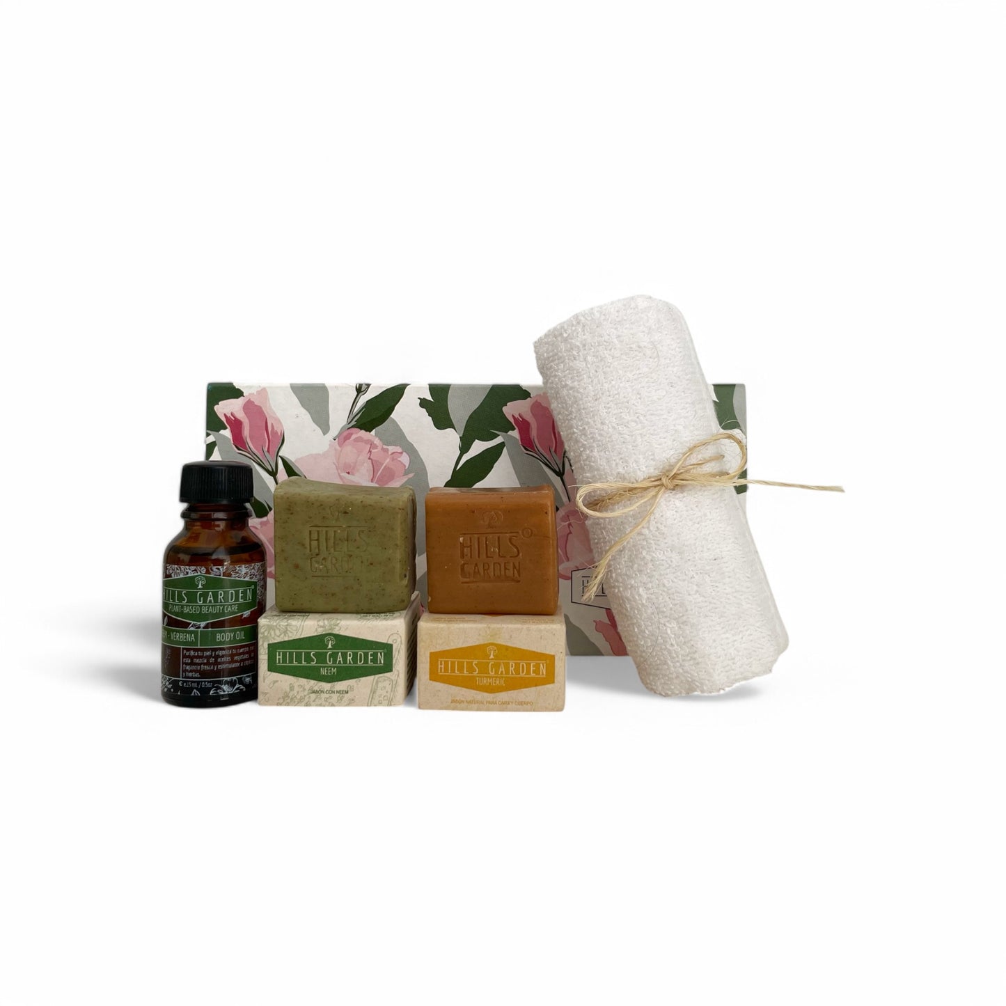 Kit Mini Aceite + 2 Mini Jabones + Toalla